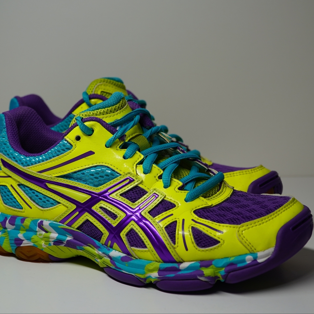 Asics Gel Flashpoint Women's Training Shoes Bright Multi-Color B256N Size 6.5